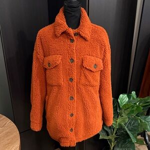 Thread & Supply Orange Teddy Jacket